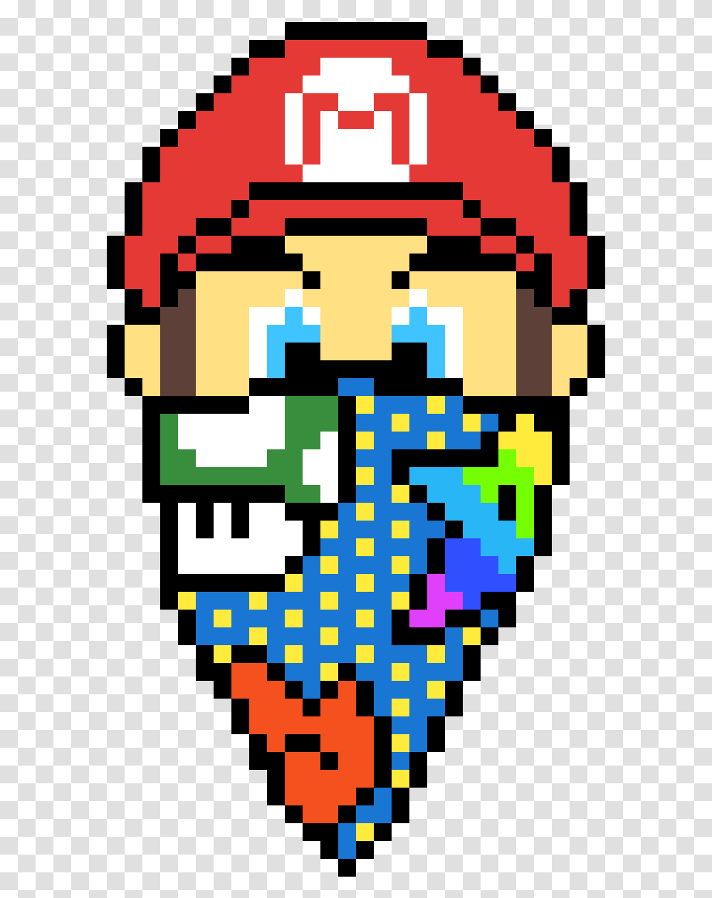 Pickle Rick Pixel Art, Super Mario, Pac Man Transparent Png