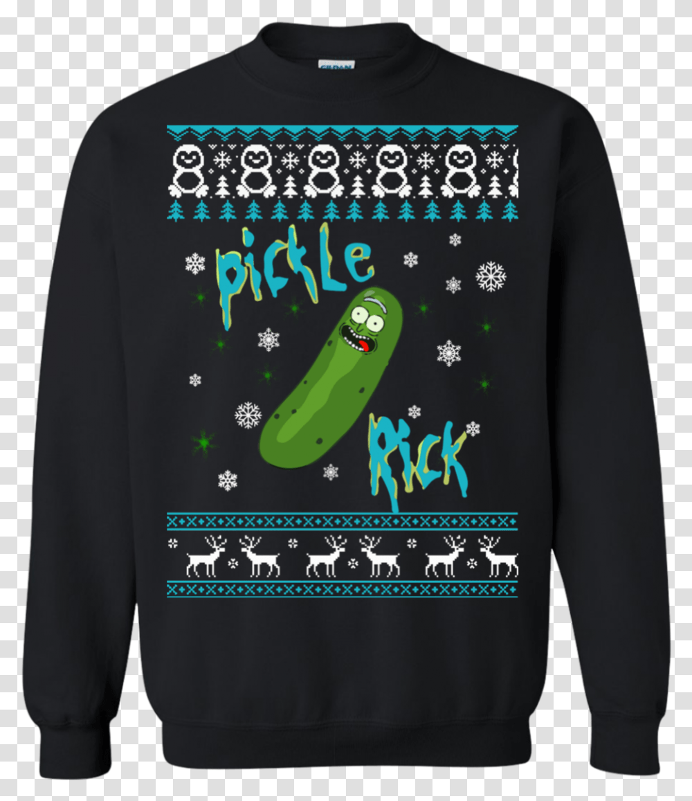 Pickle Rick Snap Pea, Long Sleeve, Apparel, Sweater Transparent Png