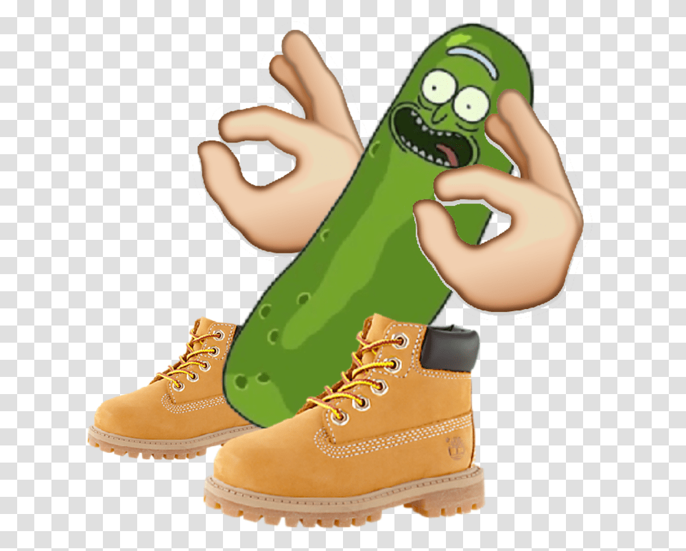 Pickle Rick With By Pickle Rick Background, Apparel, Shoe, Footwear Transparent Png