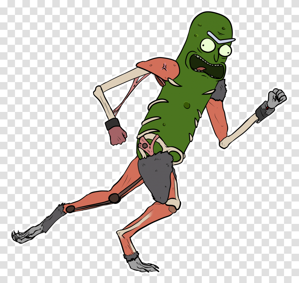 Pickle Rick With Rat Suit, Person, Bow, People, Toy Transparent Png