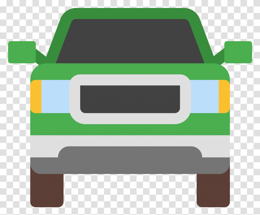 Pickup Front View Icon Free Download And Vector Pickup Truck, Machine, Text, Word, Label Transparent Png