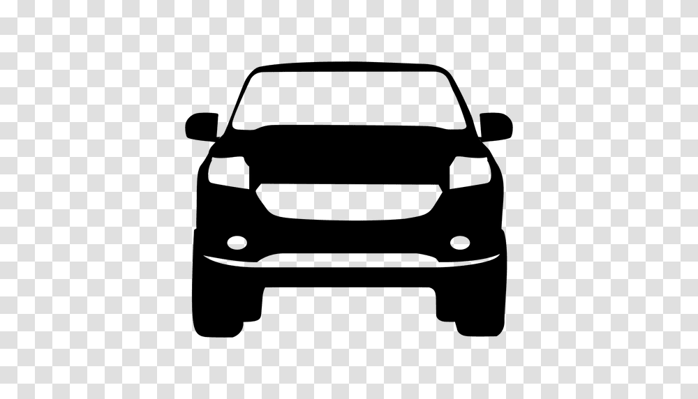 Pickup Front View Silhouette, Bumper, Vehicle, Transportation, Car Transparent Png