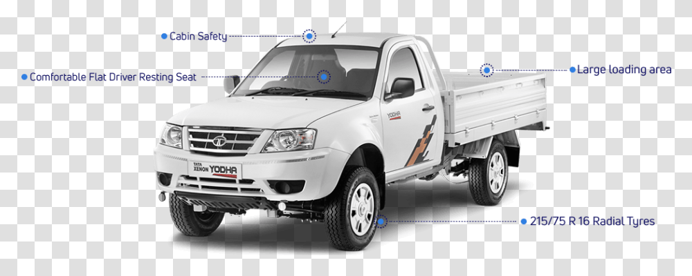 Pickup Tata Xenon Yodha, Wheel, Machine, Vehicle, Transportation Transparent Png