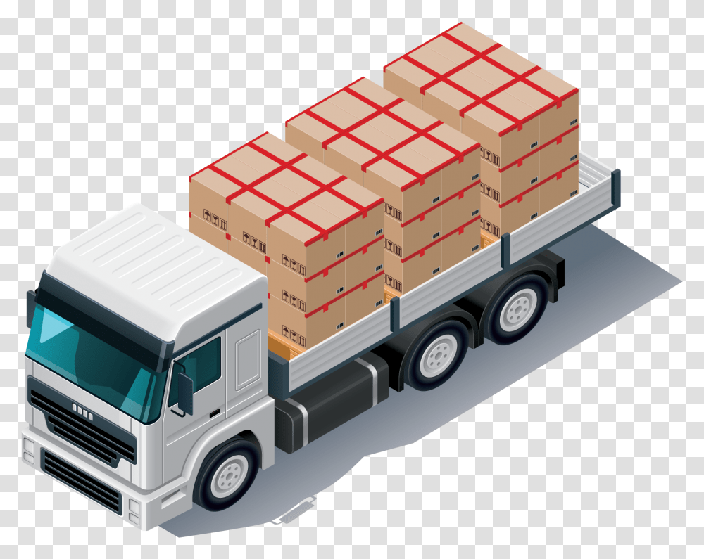 Pickup Truck Cargo Semi Trailer Truck Truck Load, Vehicle, Transportation, Tire Transparent Png