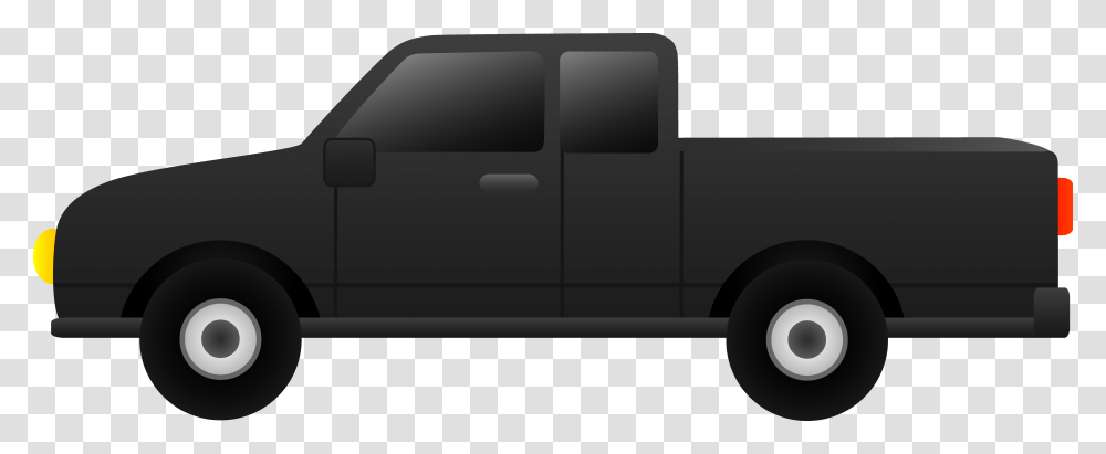 Pickup Truck Toyota Hilux Toyota Tacoma Car Van Black Truck Clip Art, Vehicle, Transportation, Caravan, Moving Van Transparent Png