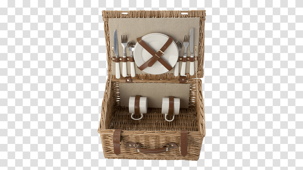 Picnic Basket For 2 People Piknik Kosr 2 Szemlyes, Home Decor, Cutlery, Linen, Fork Transparent Png