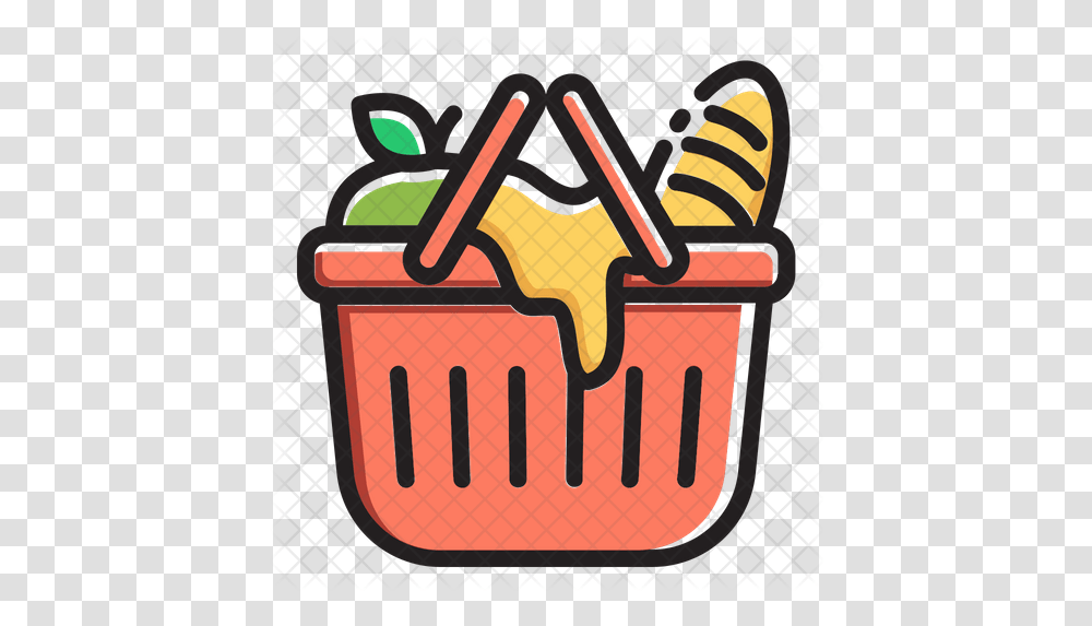 Picnic Basket Icon Clip Art, Shopping Basket Transparent Png