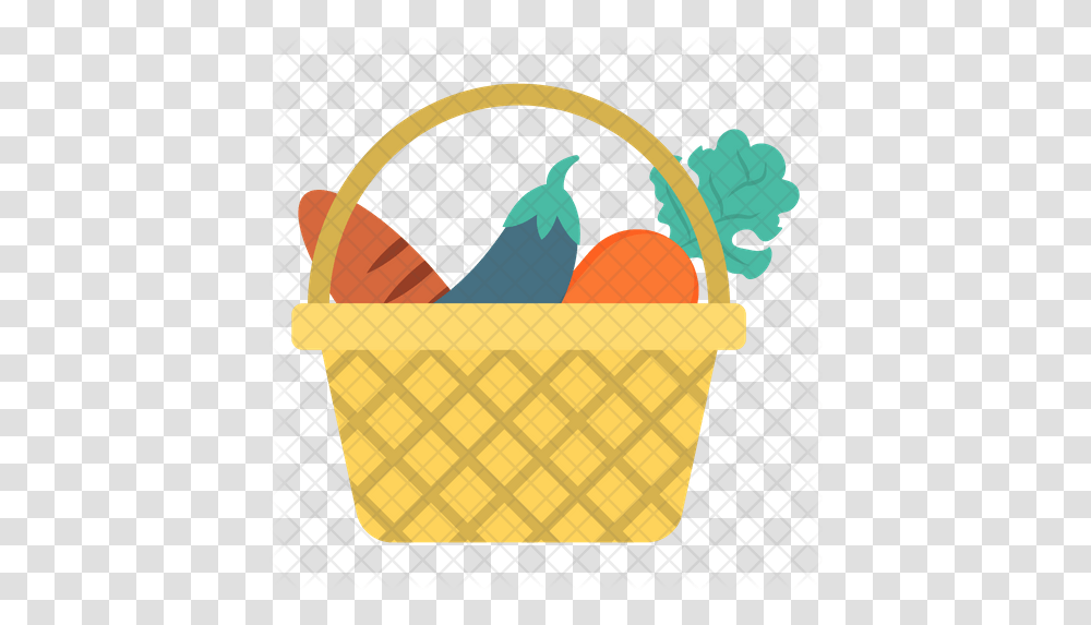 Picnic Basket Icon Food Basket Icon, Shopping Basket Transparent Png