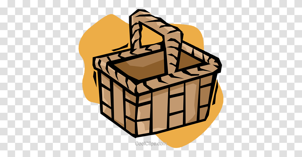 Picnic Basket Royalty Free Vector Clip Art Illustration, Shopping Basket Transparent Png