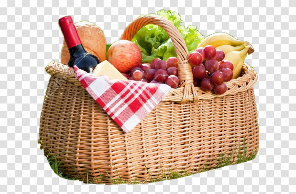 Picnic Baskets With Food, Plant, Meal, Wine, Alcohol Transparent Png