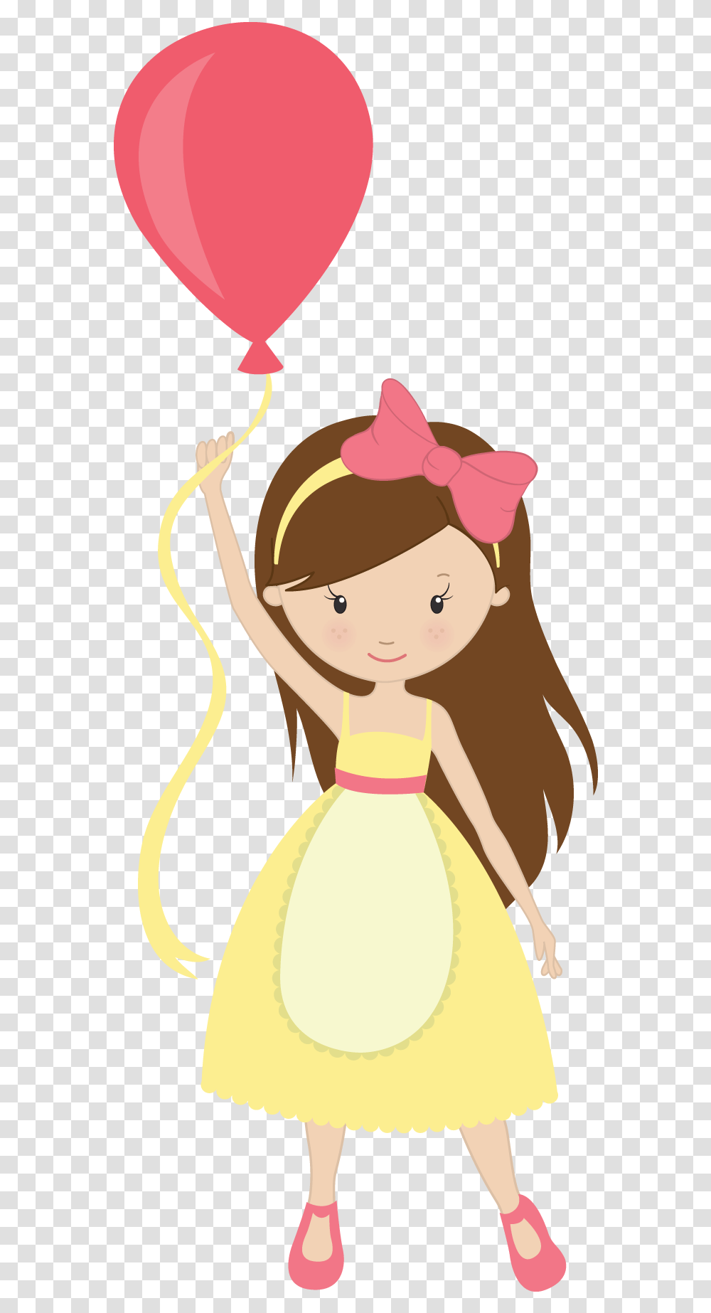 Picnic Clipart Lady Summer Clipart Girl, Doll, Toy, Person, Balloon Transparent Png