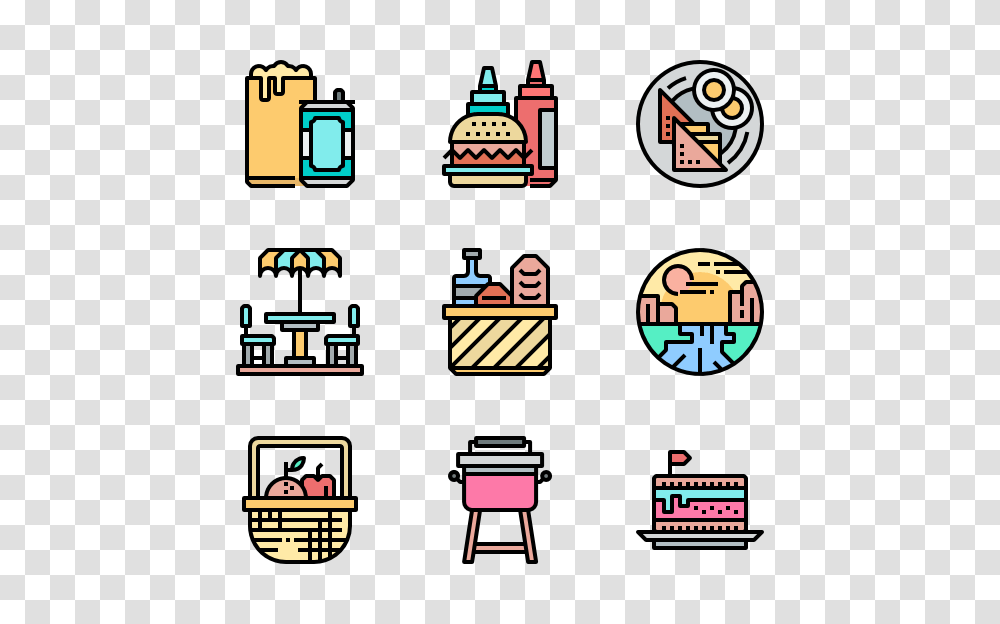 Picnic Icons, Super Mario, Scoreboard, Pac Man Transparent Png