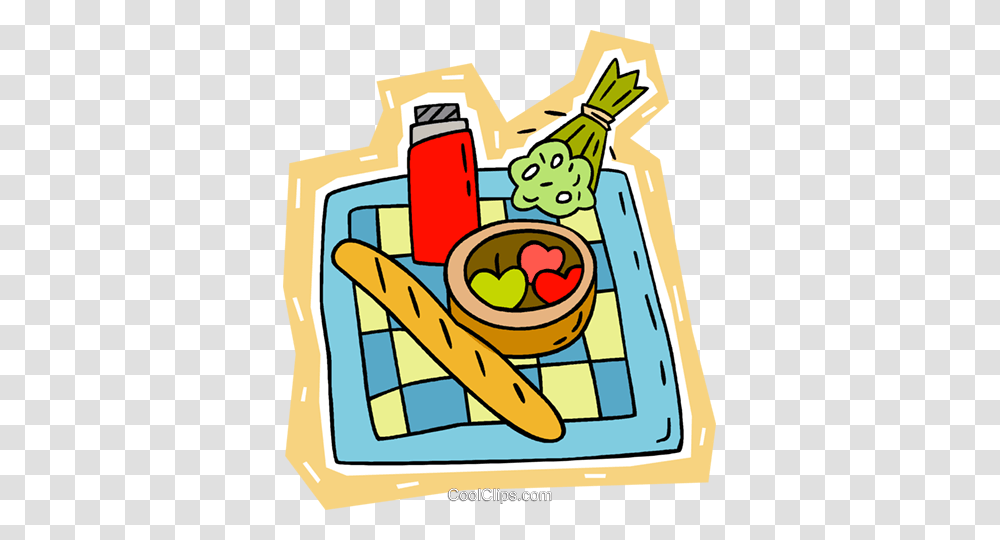 Picnic Lunch Royalty Free Vector Clip Art Illustration, Shopping Basket Transparent Png