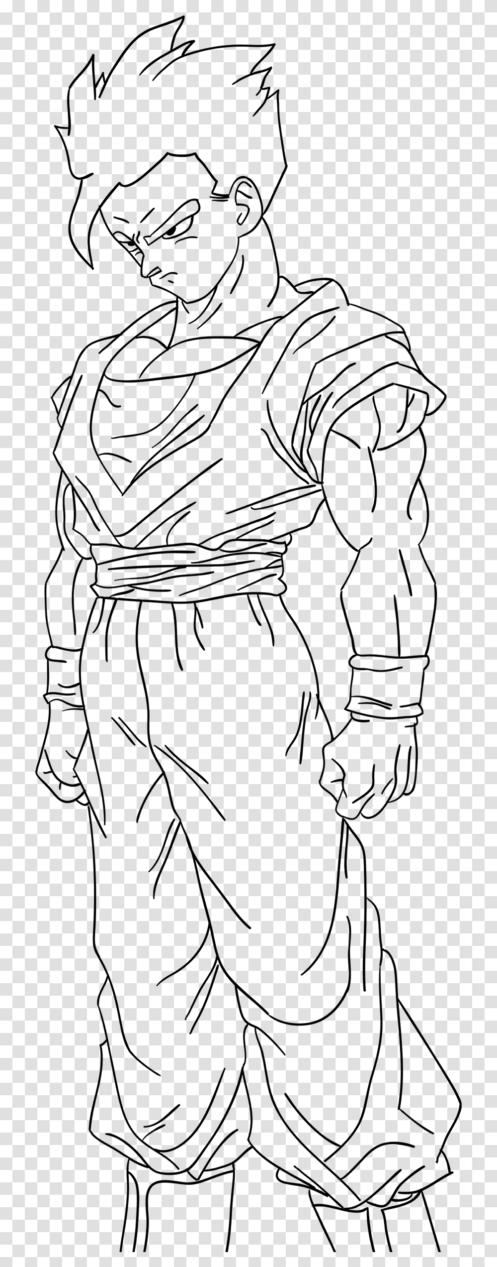 Pics Of Dbz Gohan Coloring Pages Gohan Dragon Ball Coloring Pages, Gray, World Of Warcraft Transparent Png
