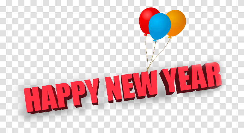 Picsart Happy New Year Text, Balloon Transparent Png