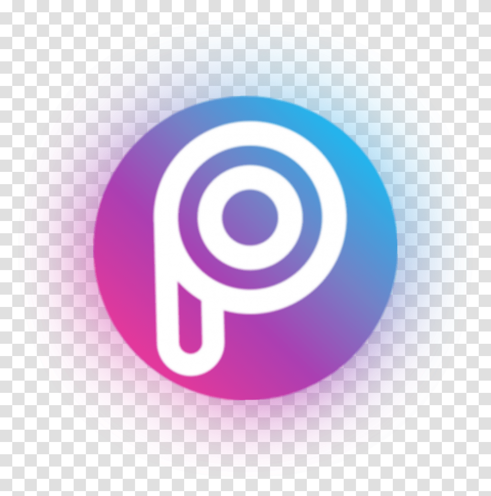 Picsart Logo Neon Icon Circle Freetoedit Circle, Sphere, Bubble, Purple, Ball Transparent Png