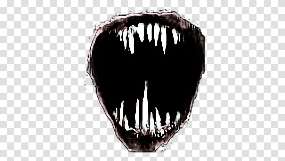 Picsart Sticker Evil Mouth Scary Scarymouth Horror Vamp Scary Mouth, Dinosaur, Reptile, Animal, Person Transparent Png