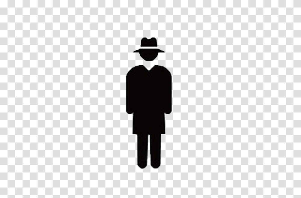 Pictogram Silhouette Detective Person, Apparel, Human, Stencil Transparent Png