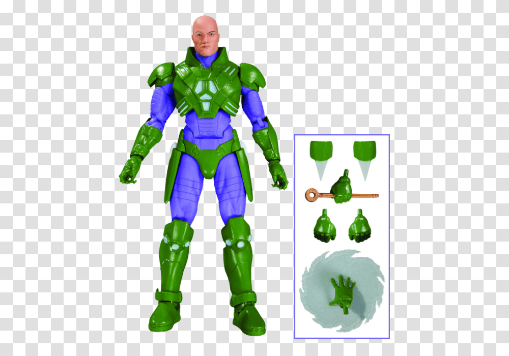 Picture 1 Of Dc Icons Lex Luthor Action Figure, Person, Human, Green, Robot Transparent Png