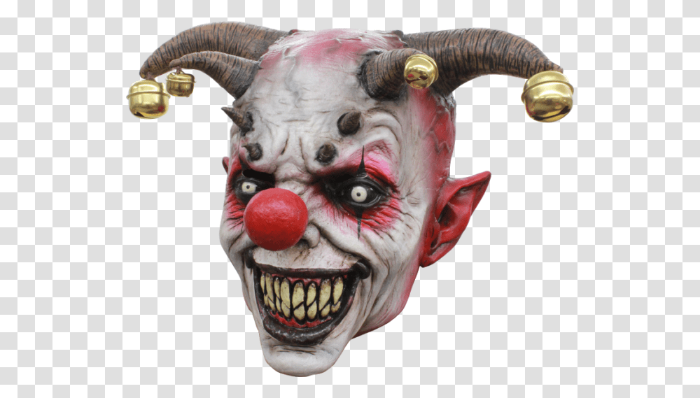 Picture 1 Of Jingle Jangle Clown Mask, Performer, Cow, Cattle, Mammal Transparent Png
