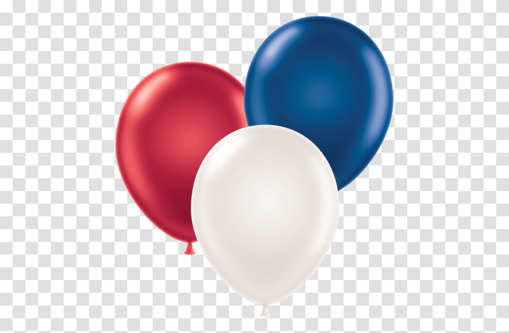 Picture 1 Of Red Blue And White Metallic Balloons Transparent Png