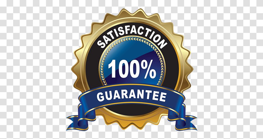 Picture 100 Satisfaction Guarantee Vector, Label, Text, Logo, Symbol Transparent Png