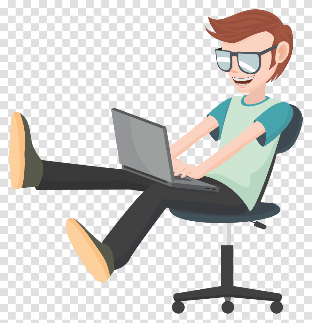 Picture Accountant Clipart Future Freelancer, Pc, Computer, Electronics, Sitting Transparent Png