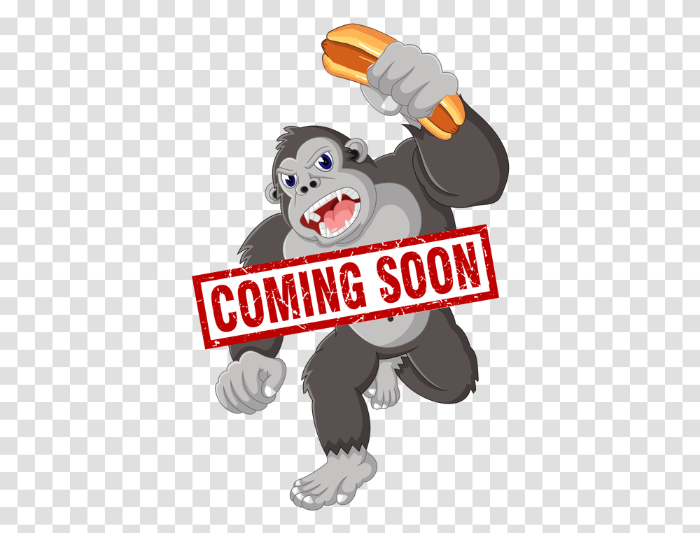 Picture Angry Gorilla Cartoon, Animal, Mammal, Wildlife Transparent Png