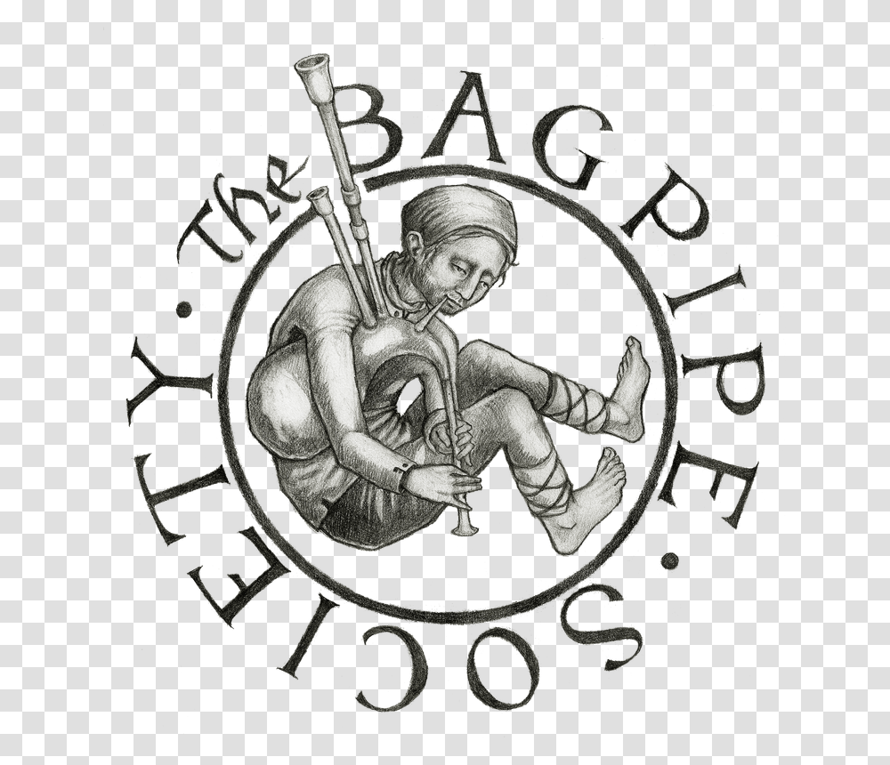 Picture Bagpipe Society, Person, Drawing Transparent Png