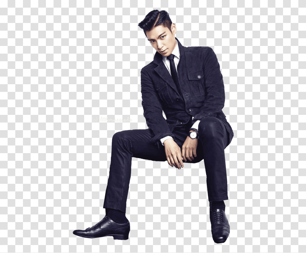 Picture Big Bang Top, Suit, Overcoat, Person Transparent Png
