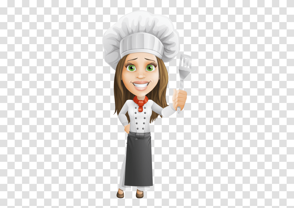 Picture Chef Cartoon Girl, Person, Human, Doll, Toy Transparent Png