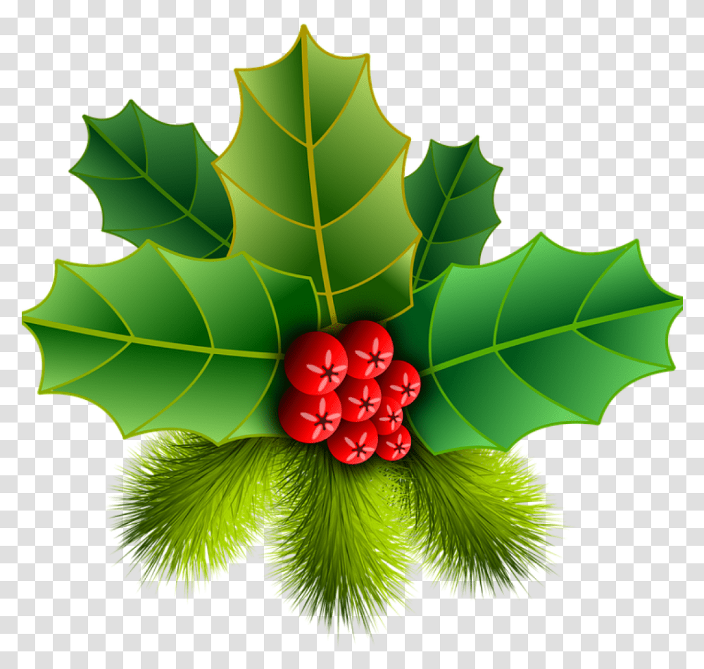 Picture Christmas Holly Pinheiro Free Christmas Holly Clipart, Leaf, Plant, Fruit, Food Transparent Png