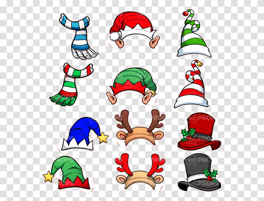 Picture Christmas Props For Photo Booth, Hat, Label Transparent Png