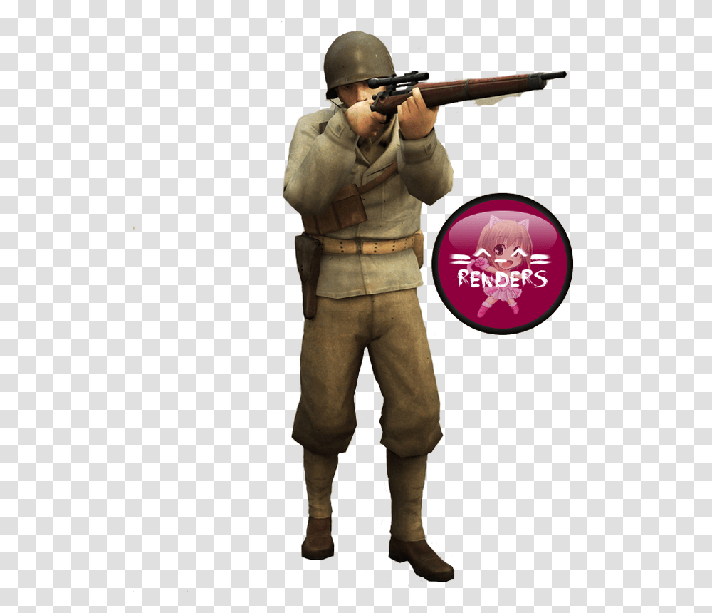 Picture Day Of Defeat Source Sniper, Person, Human, Helmet Transparent Png