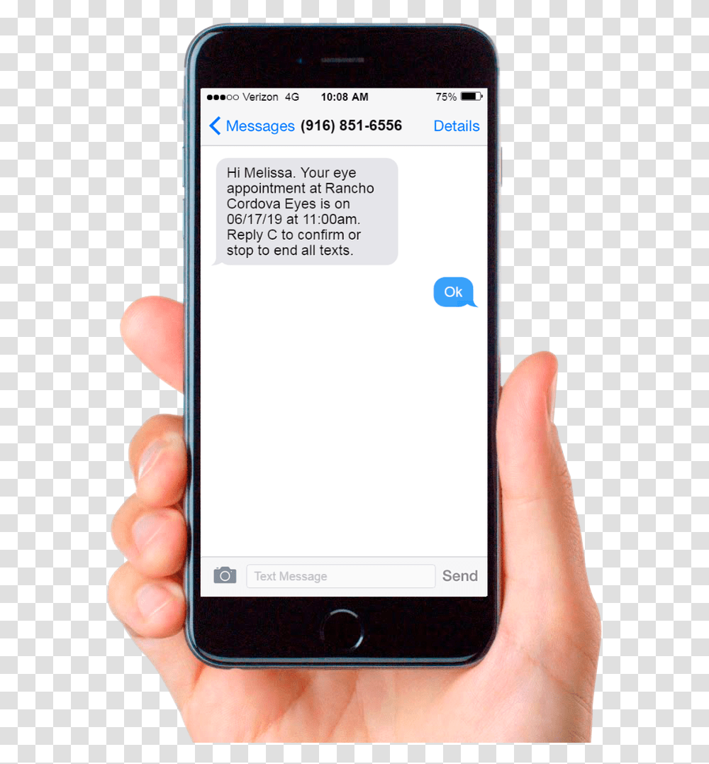 Picture Doctor's Appointment Text Message, Mobile Phone, Electronics, Cell Phone, Person Transparent Png