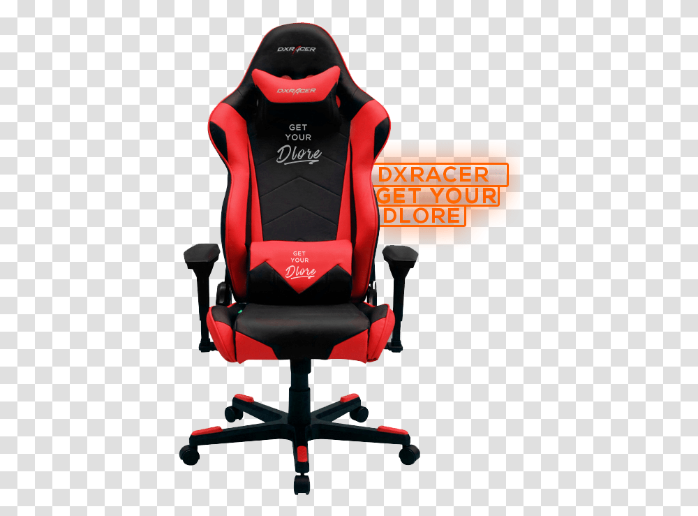 Picture Dxracer Racing Oh Re0 Nr Black Red, Chair, Furniture, Cushion, Car Seat Transparent Png