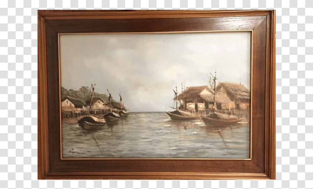 Picture Frame, Painting, Boat, Vehicle Transparent Png