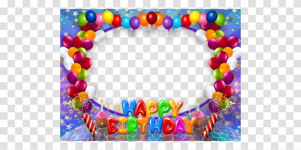 Picture Frame, Balloon, Birthday Cake, Dessert Transparent Png