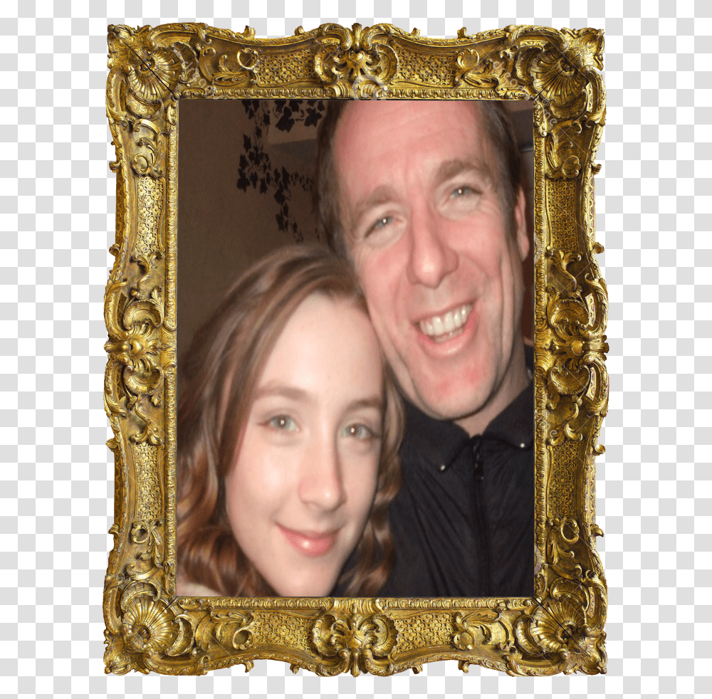 Picture Frame, Face, Person, Gold Transparent Png