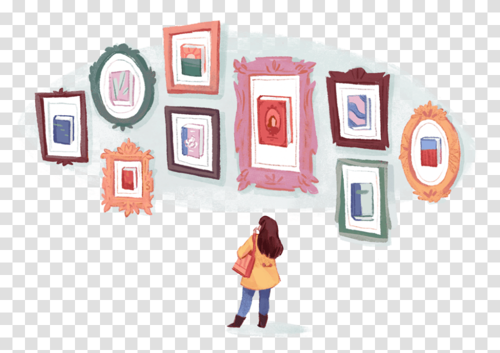 Picture Frame, Modern Art, Person, Canvas, Drawing Transparent Png