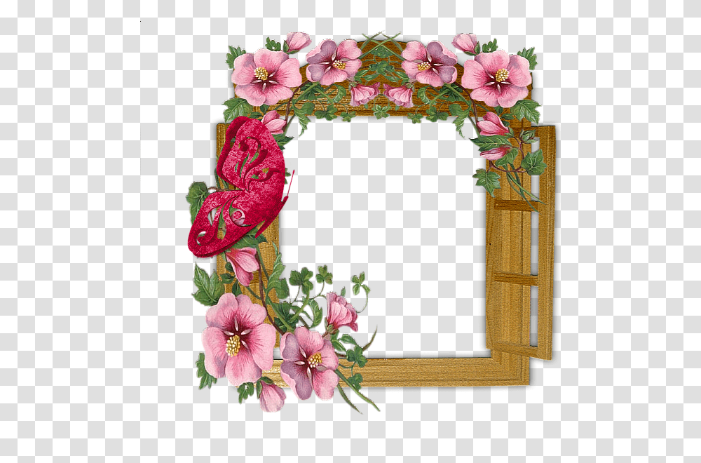 Picture Frame, Plant, Flower, Blossom, Wreath Transparent Png