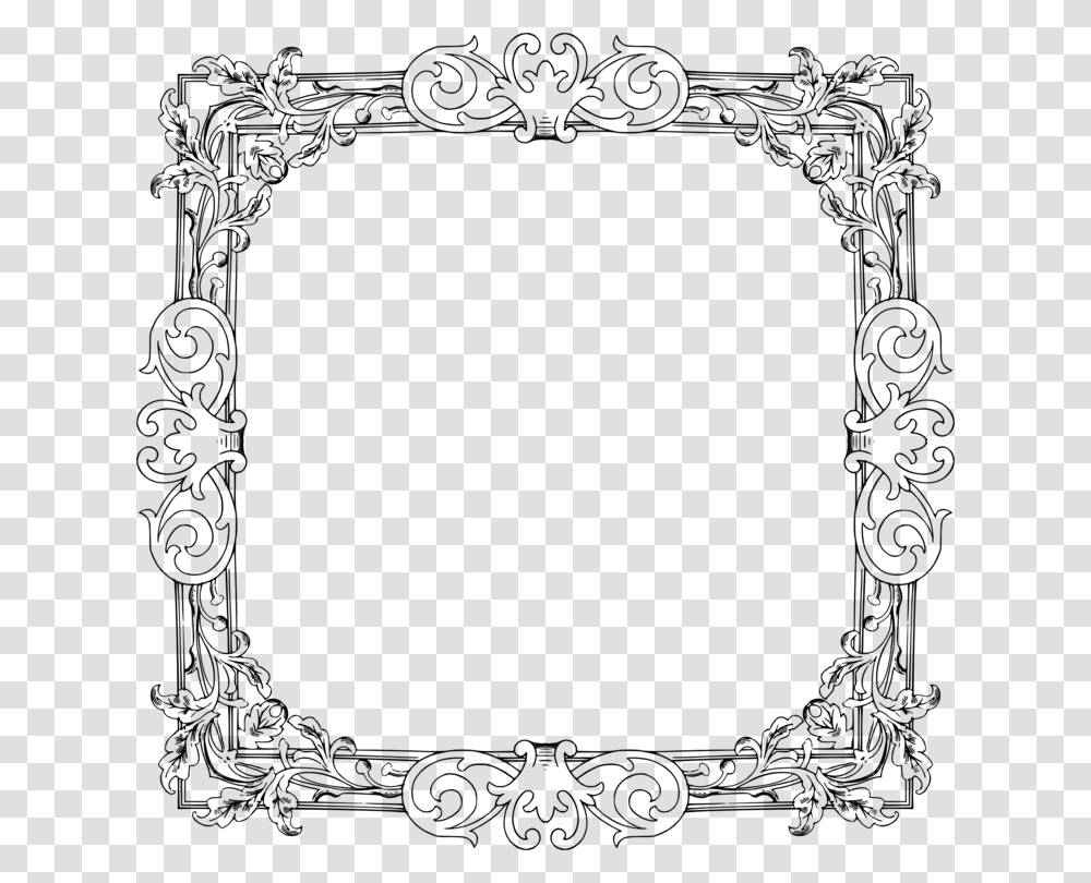 Picture Frameline Artserveware Silver Floral Circle Frame, Gray, World Of Warcraft Transparent Png