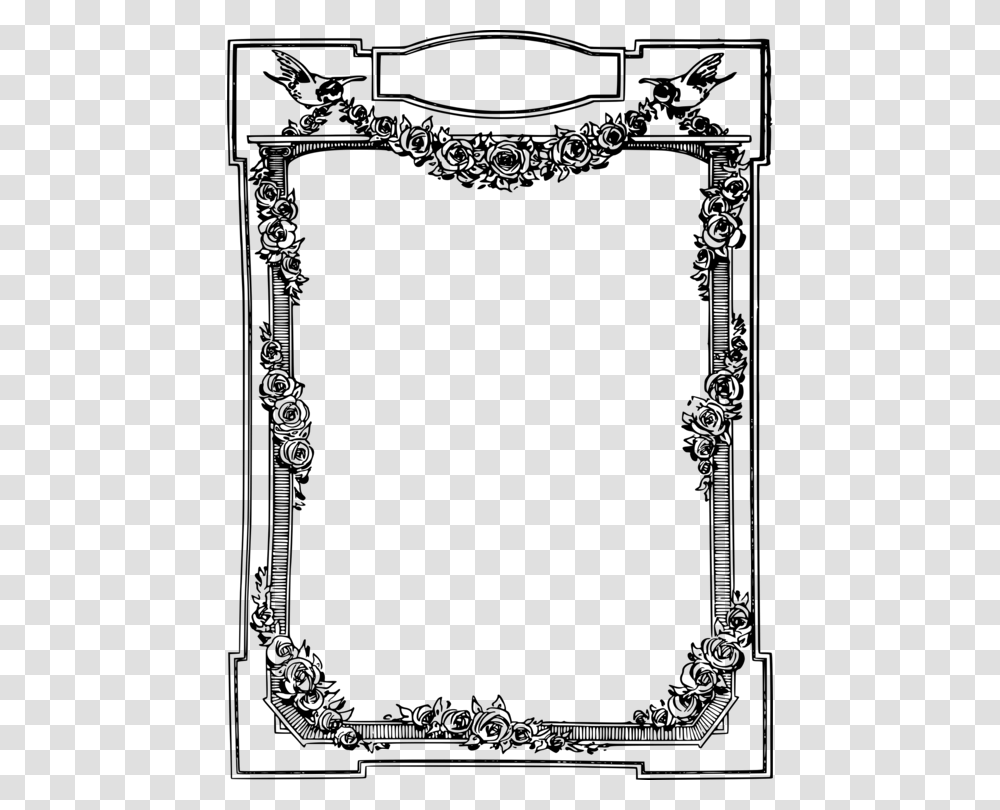 Picture Frames Black And White Bird Line Art Decorative Arts Free, Gray, World Of Warcraft Transparent Png