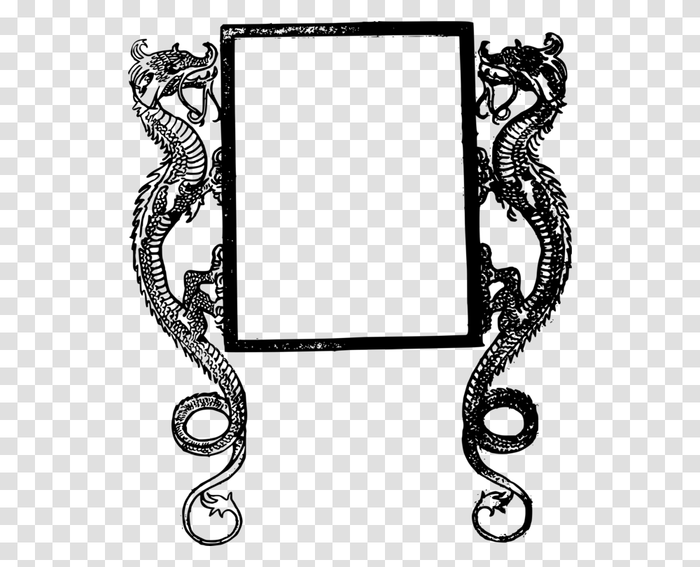 Picture Frames Chinese Dragon Decorative Arts, Gray, World Of Warcraft Transparent Png