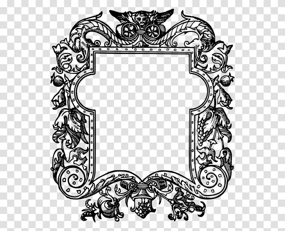 Picture Frames Drawing Ornament Decorative Arts Line Art Free, Gray, World Of Warcraft Transparent Png