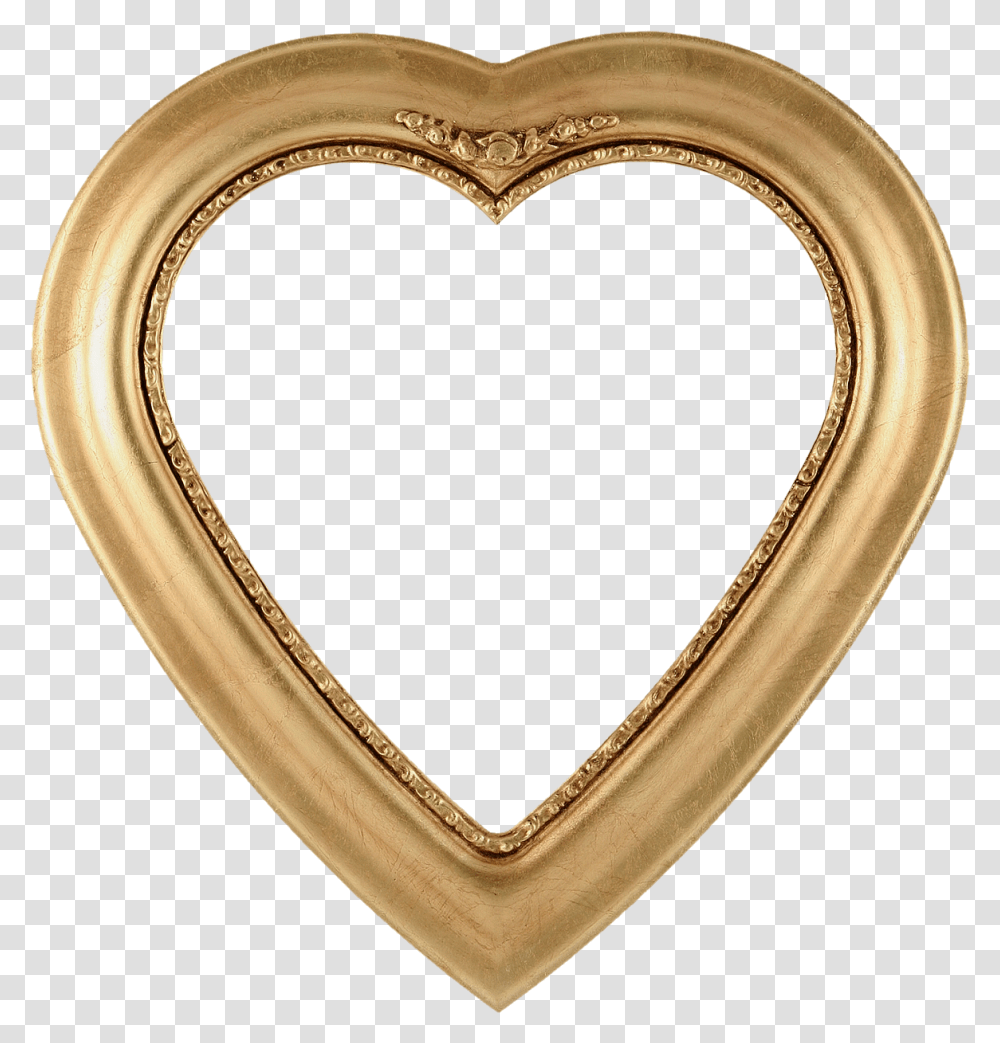 Picture Frames Photography Heart Mirror Download Heart Frame, Rug, Gold Transparent Png