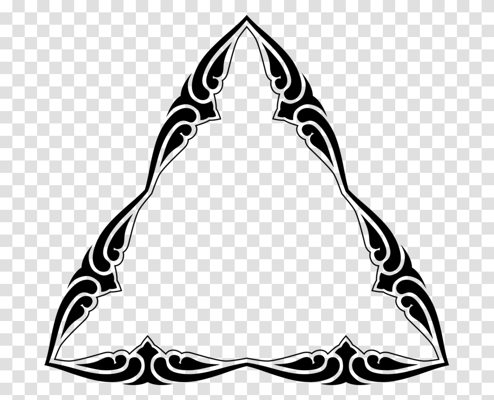 Picture Frames Triangle Ornament Black And White Decorative Arts, Gray, World Of Warcraft Transparent Png