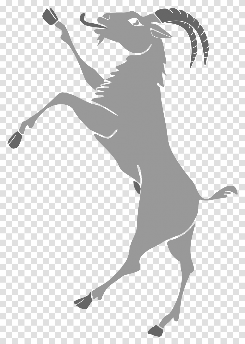 Picture Free Library File On Hind Legs Goat On Hind Legs, Silhouette, Stencil, Person, Animal Transparent Png