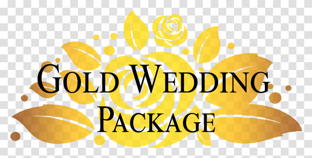 Picture Gold Wedding Package, Floral Design Transparent Png
