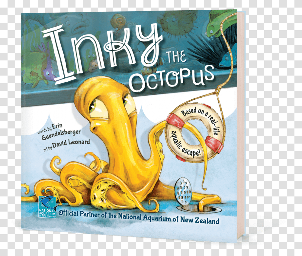 Picture Inky The Octopus Book, Hook, Paper, Poster Transparent Png